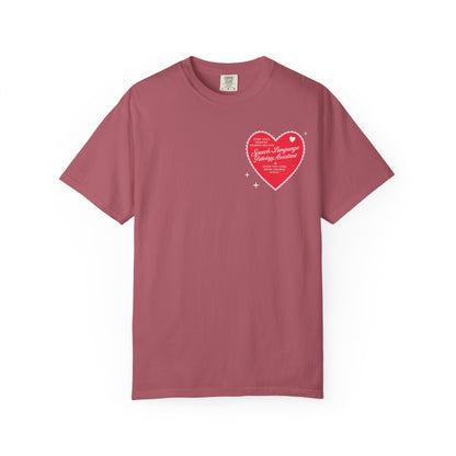 SLPA Heart Patch Comfort Colors T-Shirt | Front and Back Print