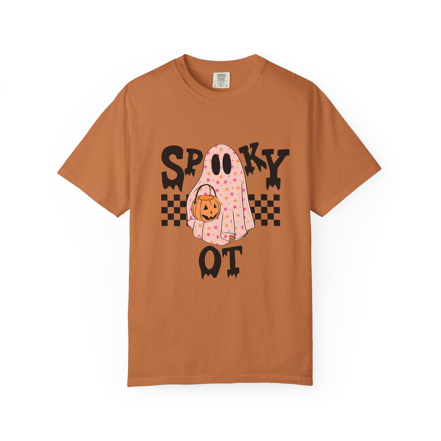 Spooky OT Checkerboard Comfort Colors T-Shirt