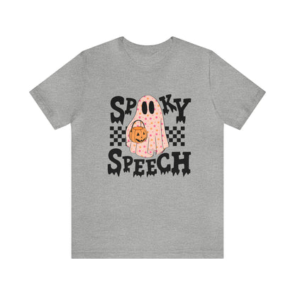 Spooky Speech Checkerboard Jersey T-Shirt