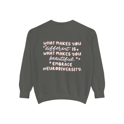 Embrace Neurodiversity Comfort Colors Sweatshirt
