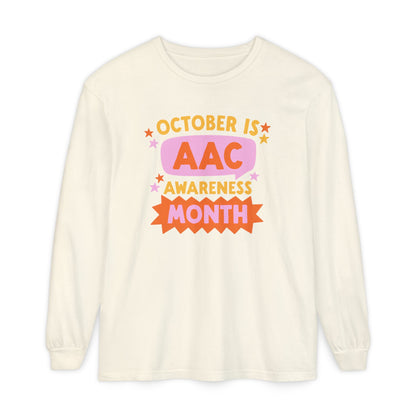 AAC Awareness Month Long Sleeve Comfort Colors T-Shirt