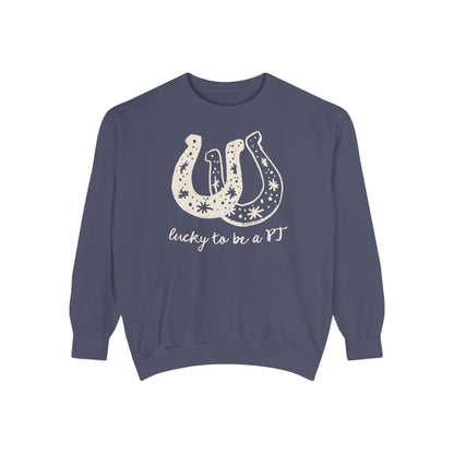 Lucky PT Horseshoe Comfort Colors Sweatshirt