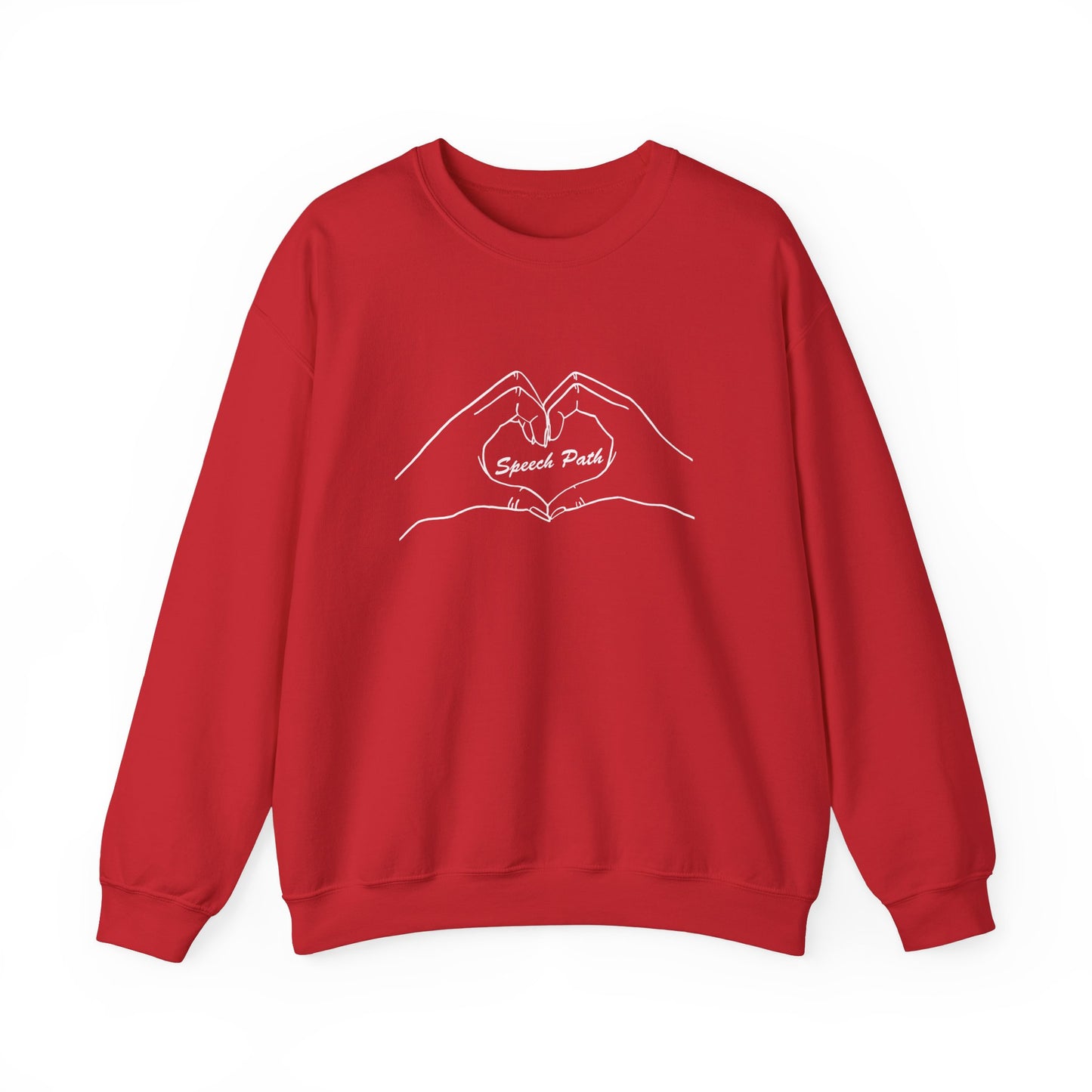 Speech Path Heart Hands Crewneck Sweatshirt
