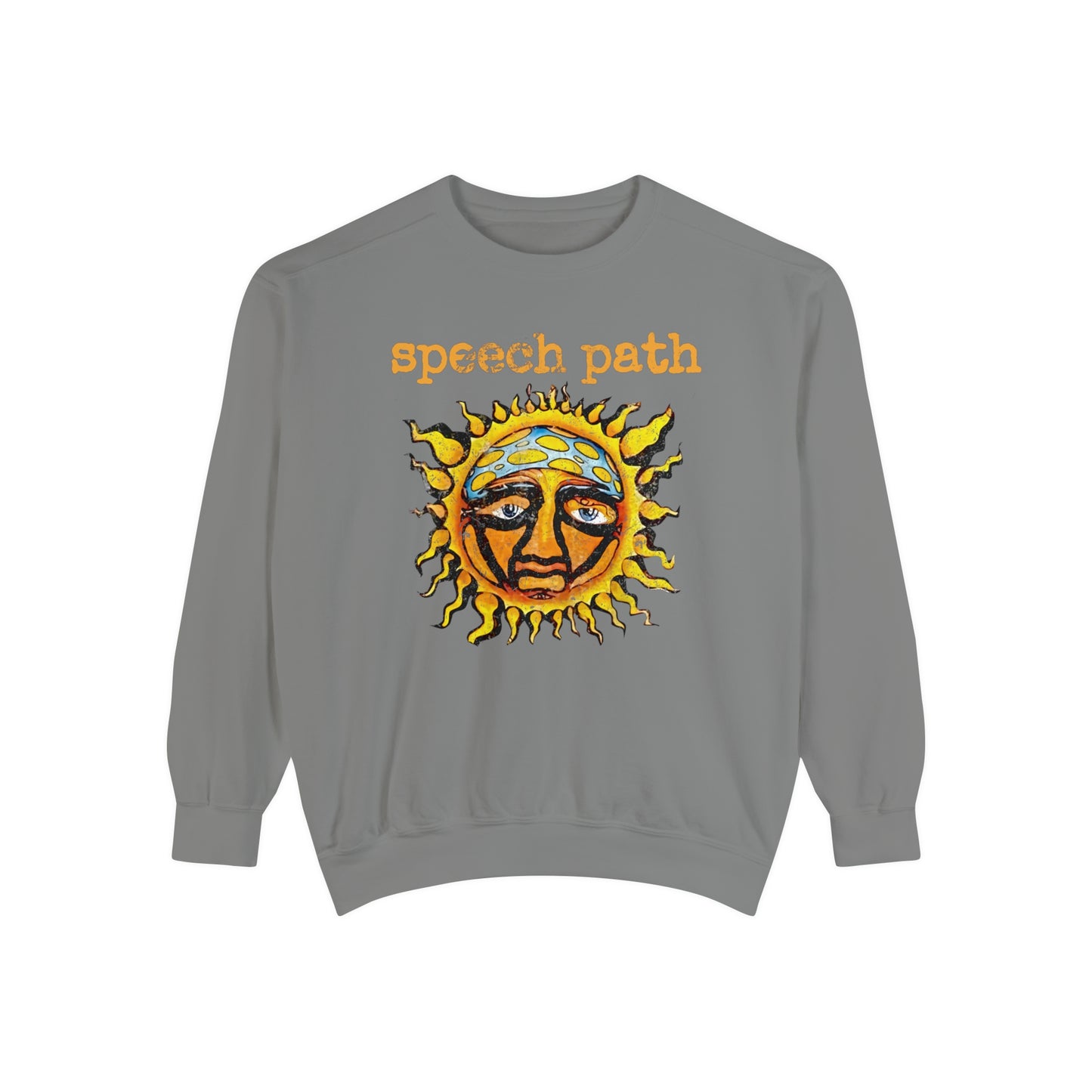 Speech Path Distressed Sun Band Comfort Colors Sweatshirt