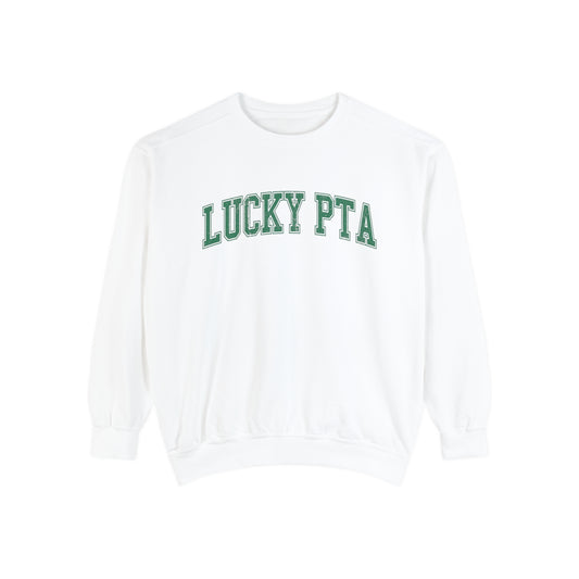 Lucky PTA Distressed Comfort Colors Sweatshirt