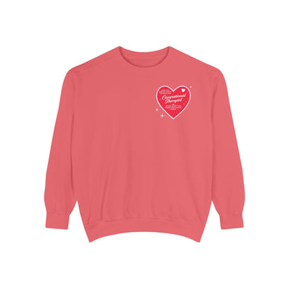 OT Heart Patch Comfort Colors Sweatshirt | Front and Back Print