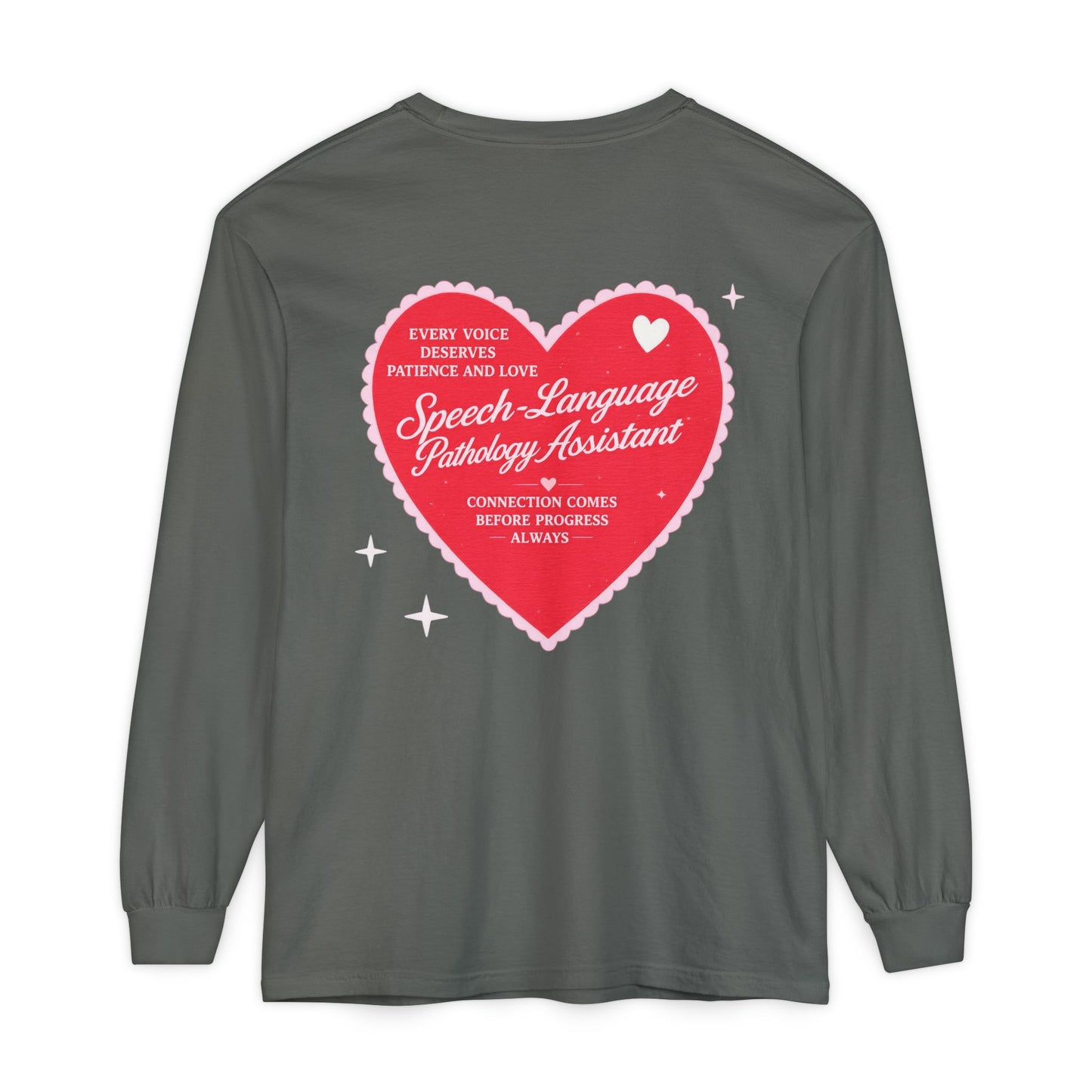 SLPA Heart Patch Long Sleeve T-Shirt | Front and Back Print