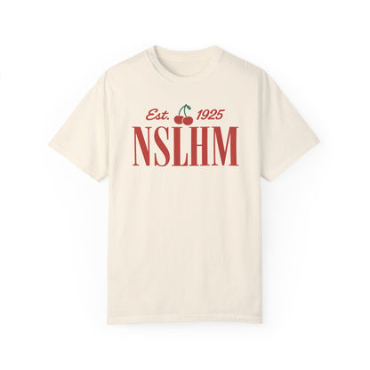 NSLHM Cherries Comfort Colors T-Shirt | Front and Back Print