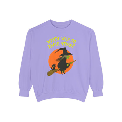 Witch Way to Regulation Comfort Colors Sweatshirt