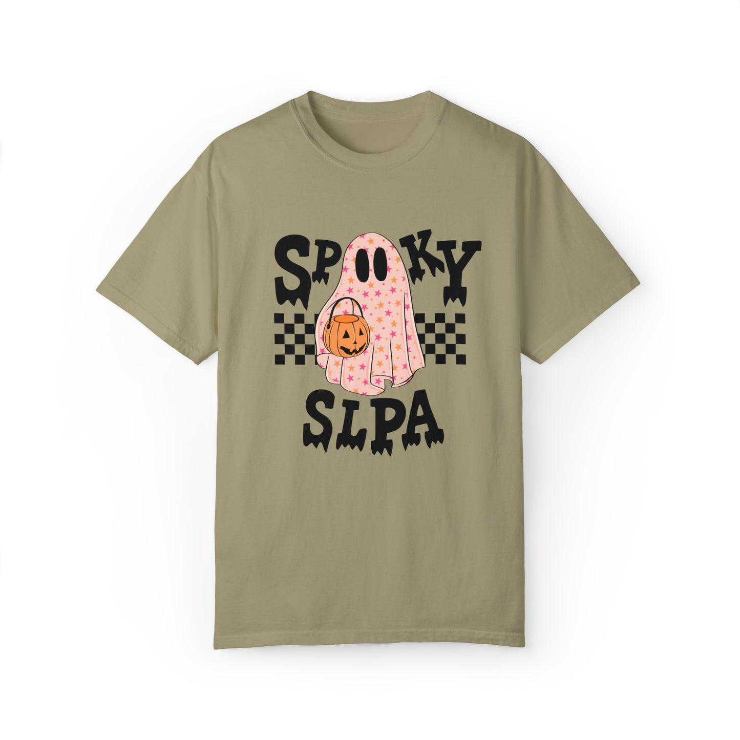 Spooky SLPA Checkerboard Comfort Colors T-Shirt