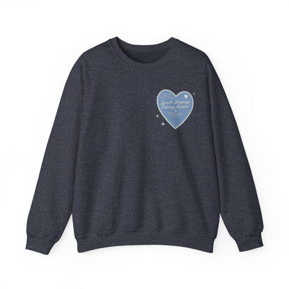 SLPA Heart Patch Sweatshirt | Front and Back Print