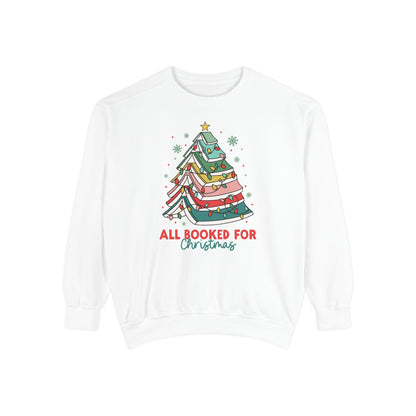 All Booked for Christmas Comfort Colors Sweatshirt