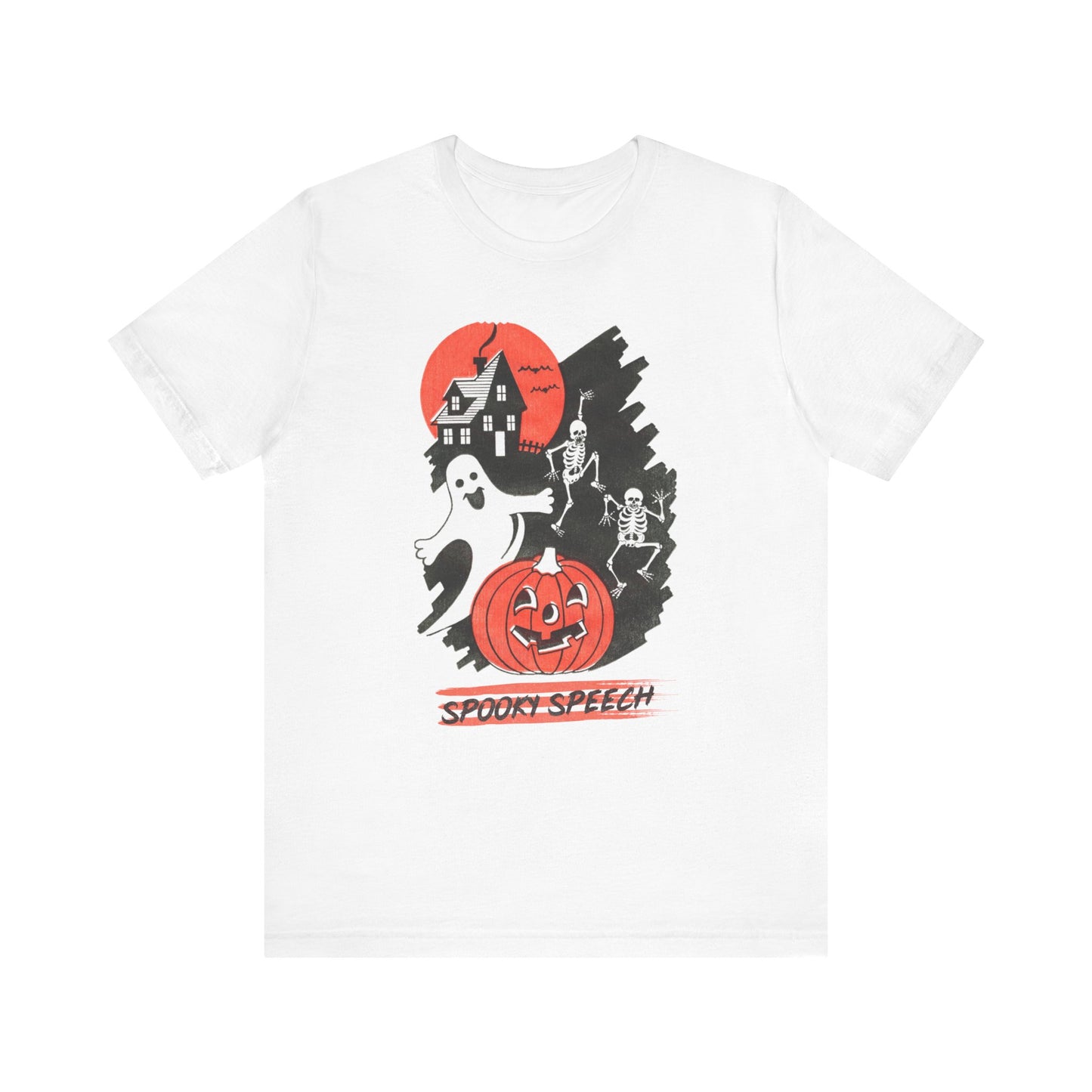 Spooky Speech Friend Distressed Jersey T-Shirt