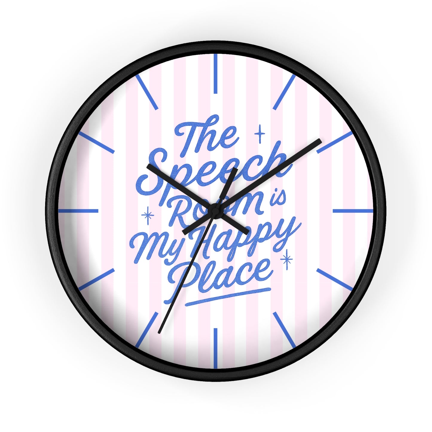The Speech Room Is My Happy Place Wall Clock