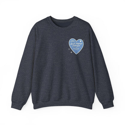 SLP Heart Patch Sweatshirt | Front and Back Print