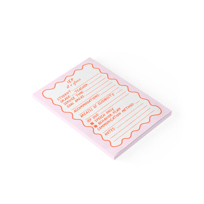 IEP At A Glance Post-it® Note Pad | Pink & Coral