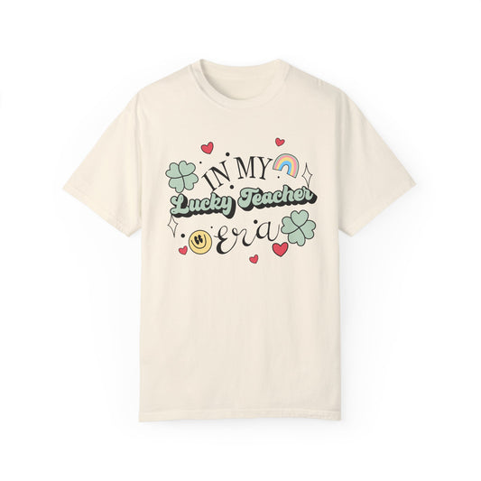 In My Lucky Teacher Era Comfort Colors T-Shirt