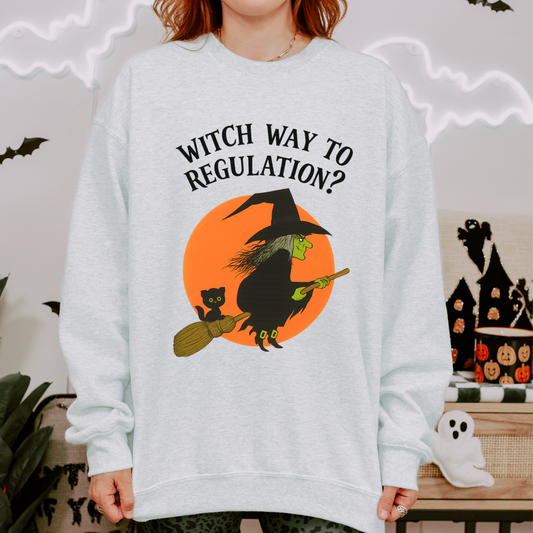 Witch Way to Regulation Crewneck Sweatshirt