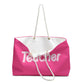 Pink Teacher Oversized Therapy Tote