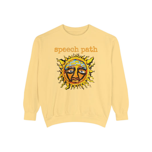 Speech Path Distressed Sun Band Comfort Colors Sweatshirt