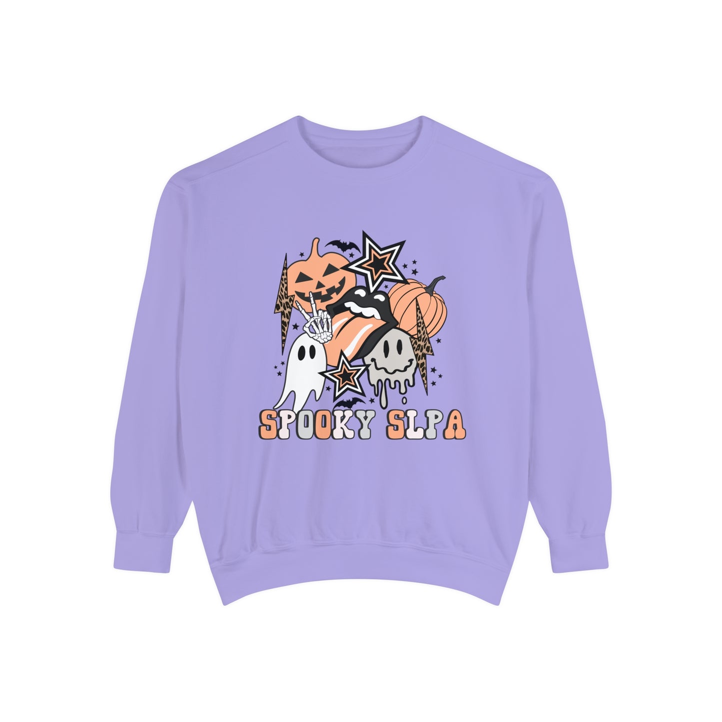 Spooky SLPA Retro Halloween Comfort Colors Sweatshirt