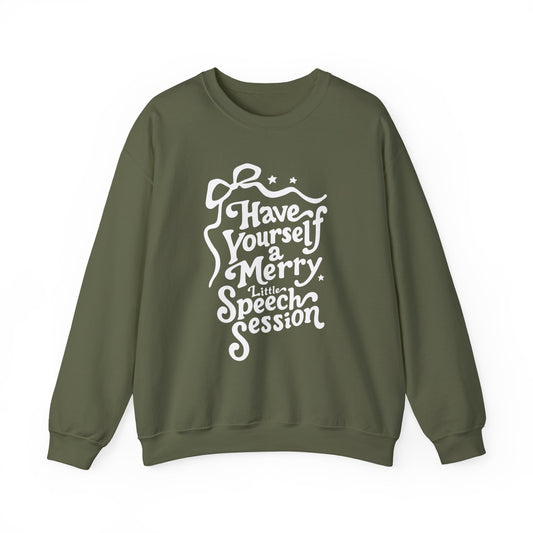 Merry Little Speech Session Crewneck Sweatshirt
