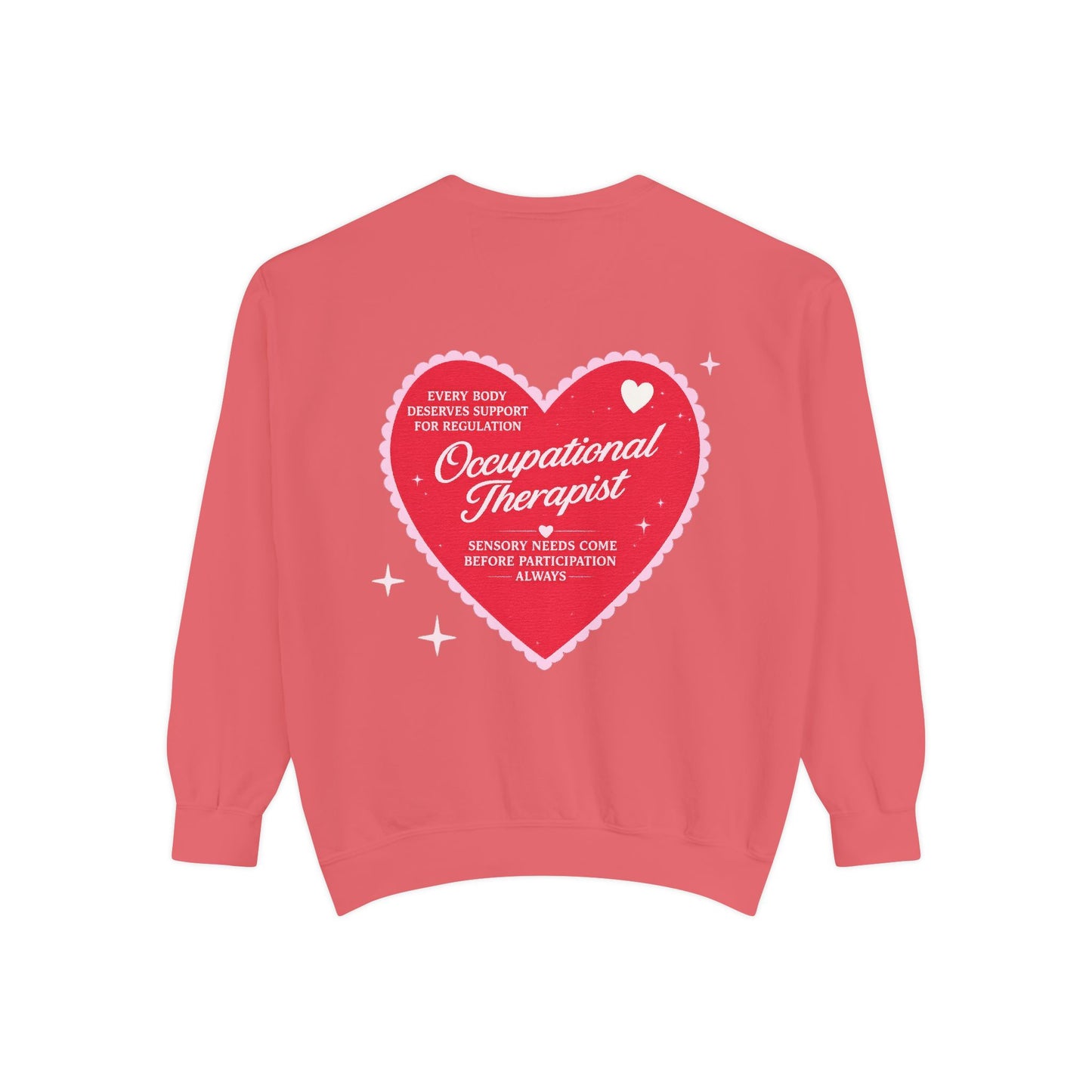 OT Heart Patch Comfort Colors Sweatshirt | Front and Back Print