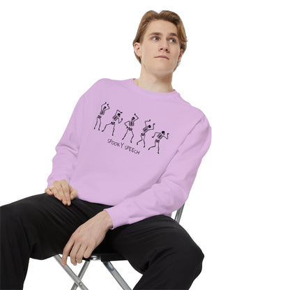Spooky Speech Skeletons Comfort Colors Sweatshirt