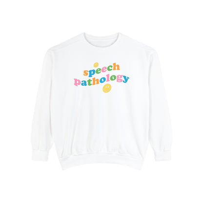 Speech Pathology Wavy Comfort Colors Sweatshirt