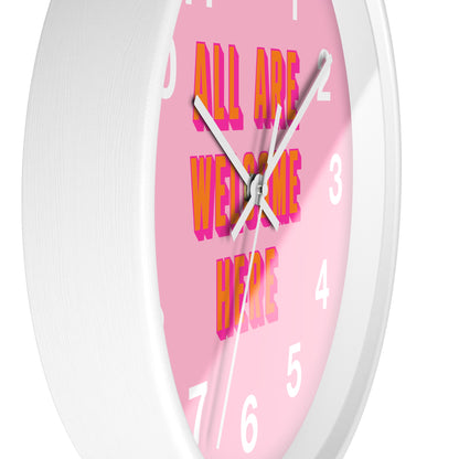 All Are Welcome Here Wall Clock