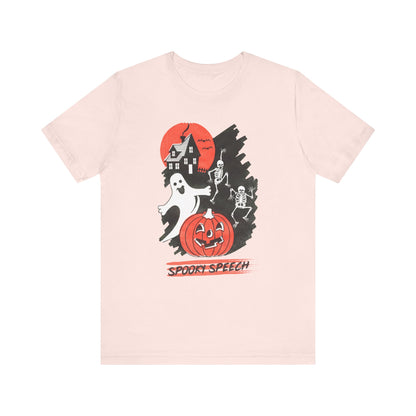 Spooky Speech Friend Distressed Jersey T-Shirt