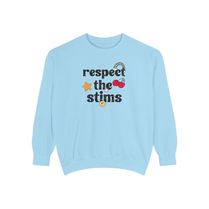 Respect The Stims Distressed Comfort Colors Sweatshirt