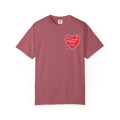SLP Heart Patch Comfort Colors T-Shirt | Front and Back Print