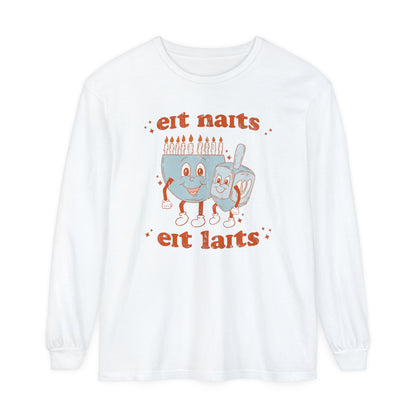 Eight Nights Eight Lights IPA Distressed Long Sleeve Comfort Colors T-Shirt