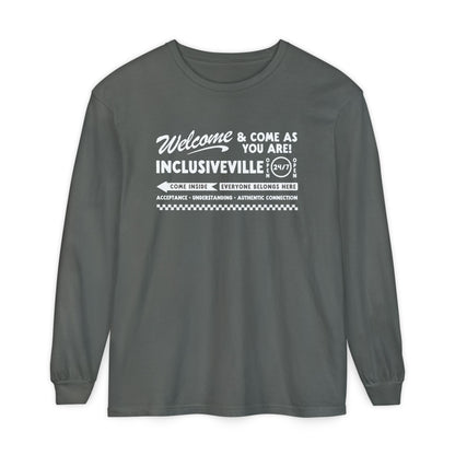 Welcome Inclusiveville Long Sleeve Comfort Colors T-Shirt