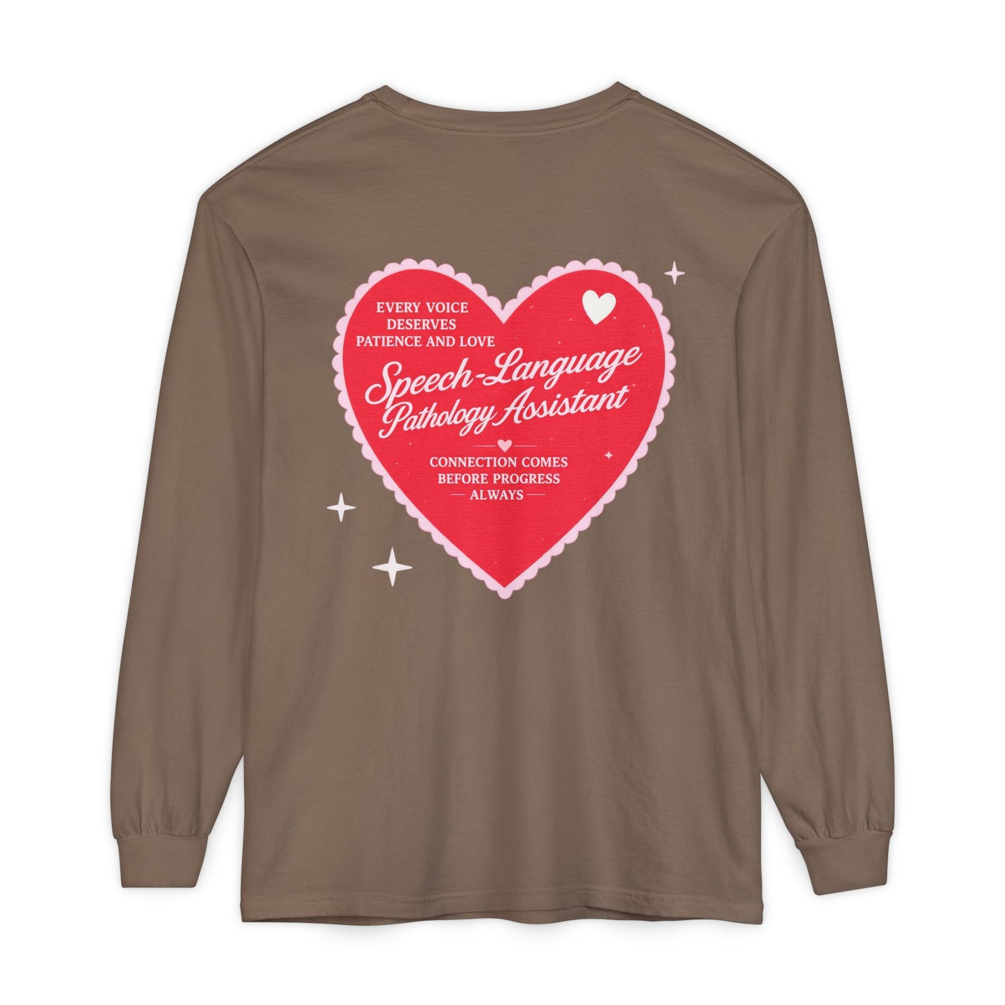 SLPA Heart Patch Long Sleeve T-Shirt | Front and Back Print