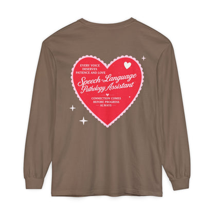 SLPA Heart Patch Long Sleeve T-Shirt | Front and Back Print