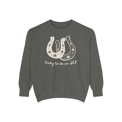 Lucky SLP Horseshoe Comfort Colors Sweatshirt