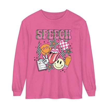 Retro Speech Long Sleeve Comfort Colors T-shirt