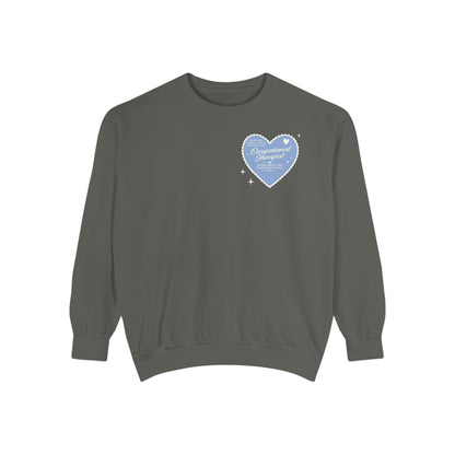 OT Heart Patch Comfort Colors Sweatshirt | Front and Back Print