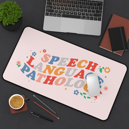 Speech Flowers Desk Mat