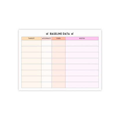 Baseline Data Post-it® Note Pad | Pink & Coral