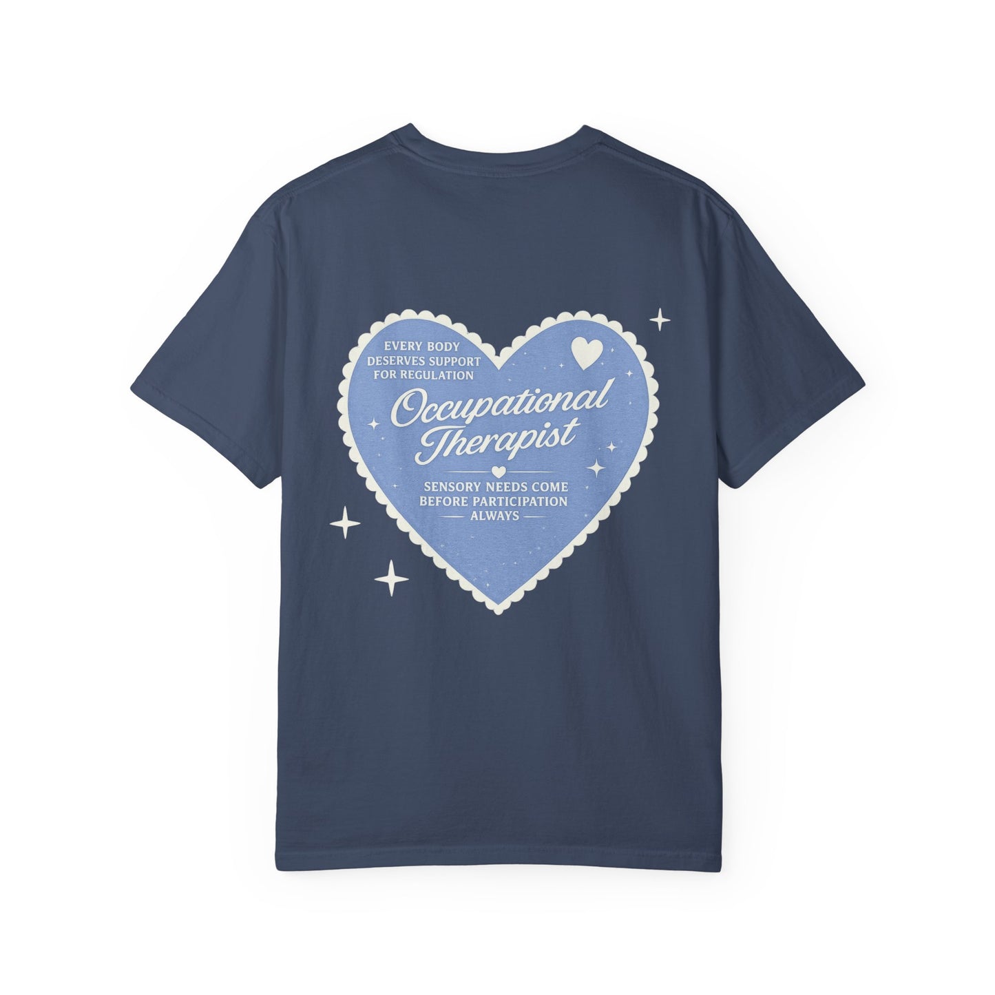OT Heart Patch Comfort Colors T-Shirt | Front and Back Print