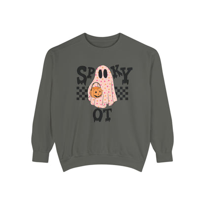 Spooky OT Checkerboard Comfort Colors Sweatshirt