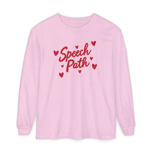 Speech Path Hearts Long Sleeve T-Shirt