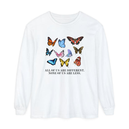 All of Us Are Different Long Sleeve Comfort Colors T-Shirt
