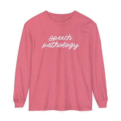 Speech Pathology Script Long Sleeve Comfort Colors T-shirt