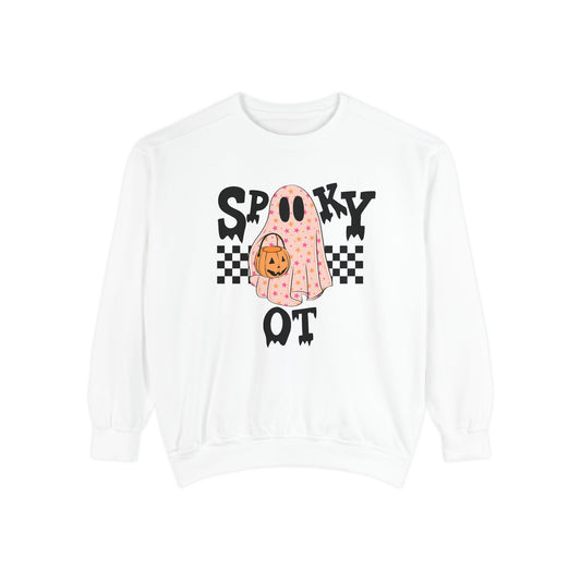 Spooky OT Checkerboard Comfort Colors Sweatshirt