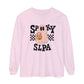 Spooky SLPA Checkerboard Long Sleeve Comfort Colors T-Shirt