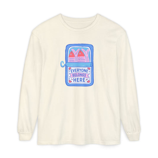 Everyone Belongs Here Long Sleeve Comfort Colors T-Shirt